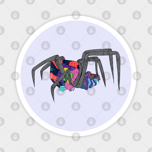 Amazing Spider in Colorful Patterns Magnet by Caving Designs